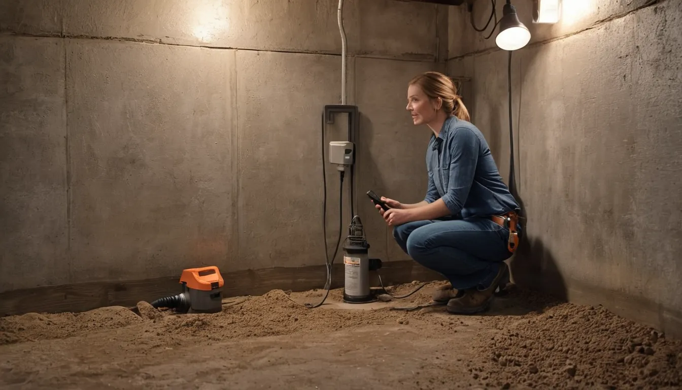Friendly pest control provider inspecting a basement foundation wall with a homeowner in Mequon